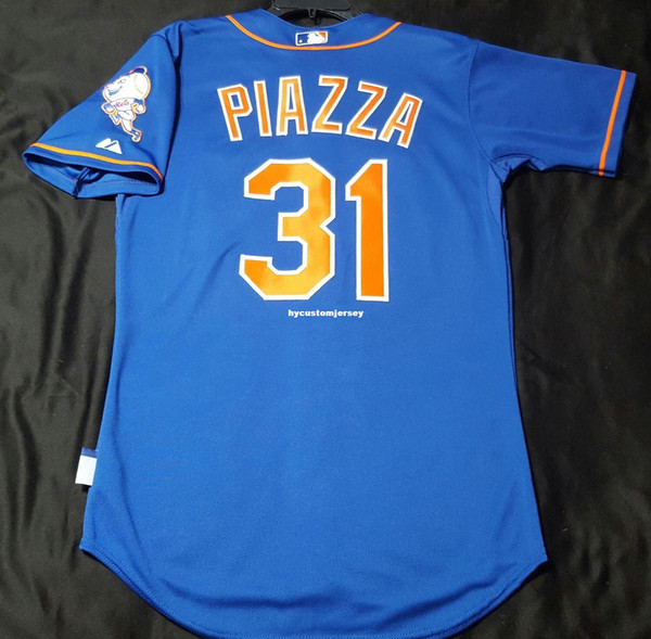 Cheap Majestic NEW YORK 31# MIKE PIAZZA COOL BASE ON FIELD Jersey Mens Stitched Wholesale Big And Tall SIZE XS-6XL baseball jerseys