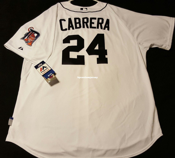 Cheap Majestic DETROIT #24 HOME MIGUEL CABRERA, COOL BASE Jersey Mens Stitched Wholesale Big And Tall SIZE XS-6XL baseball jerseys