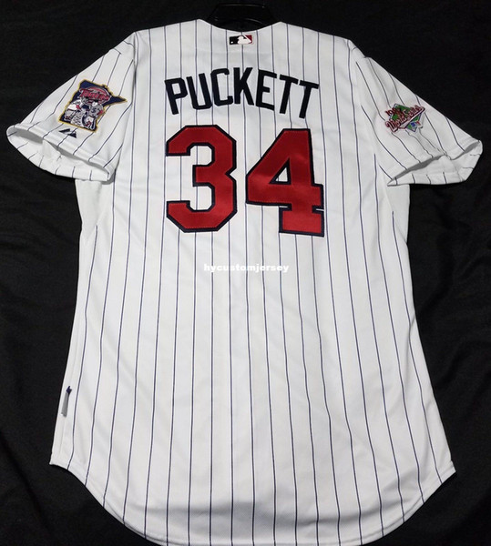 Cheap! MINNESOTA #34 KIRBY PUCKETT Jersey Mens FIELD Stitched Wholesale Big And Tall SIZE XS-6XL baseball jerseys