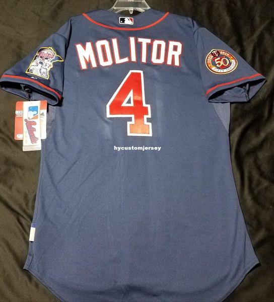 Cheap Majestic MINNESOTA #4 PAUL MOLITOR, COOL BASE Jersey Mens Stitched Wholesale Big And Tall SIZE XS-6XL baseball jerseys