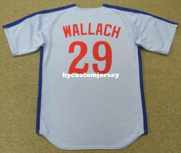 Cheap Custom TIM WALLACH Montreal Stitched 1982 Top Sewing Away shirt Jersey Retro Mens Jerseys SIZE XS-4XL.5XL