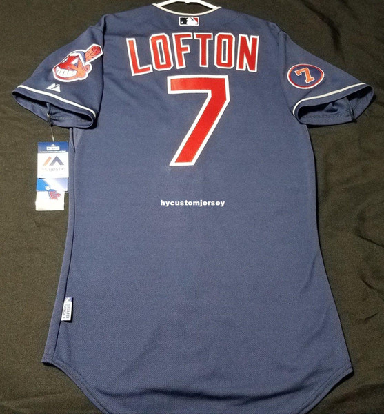 Cheap Majestic CLEVELAND #7 KENNY LOFTON COOL BASE Jersey Mens Stitched NICE! Wholesale Big And Tall SIZE XS-6XL baseball jerseys