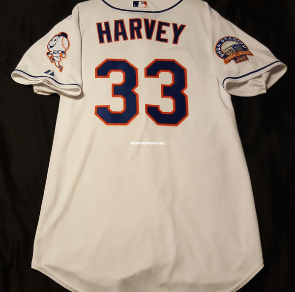 Cheap Majestic NEW YORK #33 WHITE MATT HARVEY COOL BASE Jersey Mens Stitched Wholesale Big And Tall SIZE XS-6XL baseball jerseys