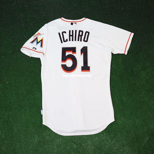 MAJESTIC Cheap MIAMI #51 ICHIRO SUZUKI COOL BASE Jersey Mens Stitched Wholesale Big And Tall SIZE XS-6XL baseball jerseys