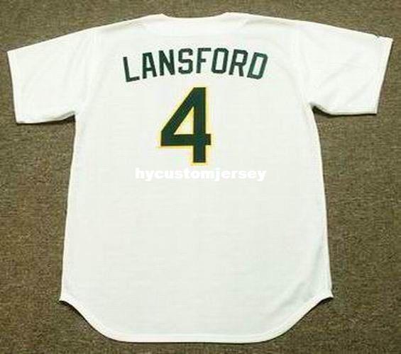 Cheap Custom CARNEY LANSFORD Oakland Stitched 1989 Top Sewing Vintage Home shirt Jersey Retro Mens Jerseys SIZE XS-4XL.5XL