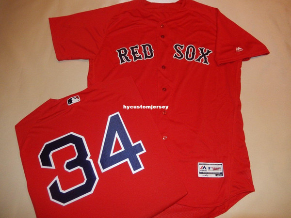 Cheap custom Boston #34 DAVID ORTIZ Top GAME Flex Base JERSEY RED New 48 Mens stitched jerseys Big And Tall SIZE XS-6XL For sale