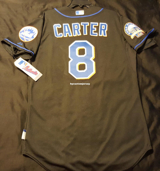 Majestic Cheap NEW YORK #8 GARY CARTER COOL BASE SHEA PATCH Jersey Mens Stitched Wholesale Big And Tall SIZE XS-6XL baseball jerseys