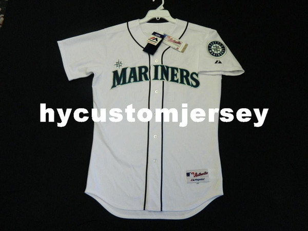 Cheap Majestic SEATTLE blank HOME WHITE On Field Jersey Mens Stitched Wholesale Big And Tall SIZE XS-6XL baseball jerseys