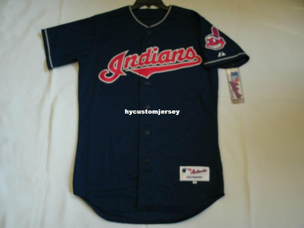 Cheap MAJESTIC CLEVELAND blank BLUE ON FIELD Jersey Mens Stitched Wholesale Big And Tall SIZE XS-6XL baseball jerseys