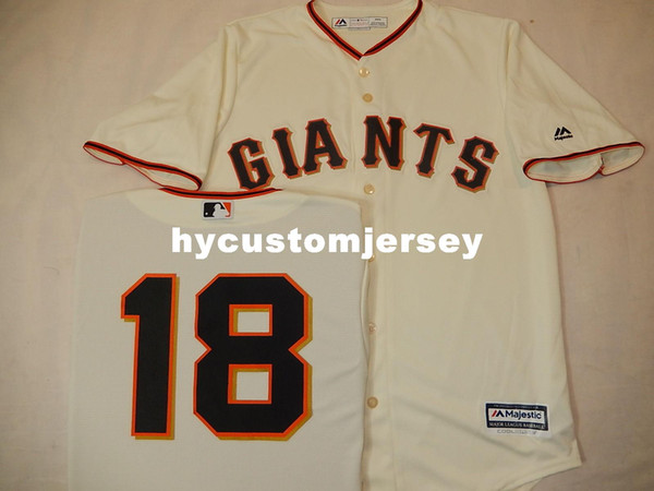 Cheap custom MENS MAJESTIC #18 MATT CAIN Baseball JERSEY CREME Mens stitched jerseys Big And Tall SIZE XS-6XL For sale