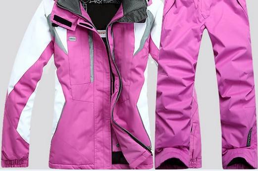 High quality outdoor sportswear ski jacket women ski suit windproof waterproof skiing clothing (jacket and pants) Free shipping