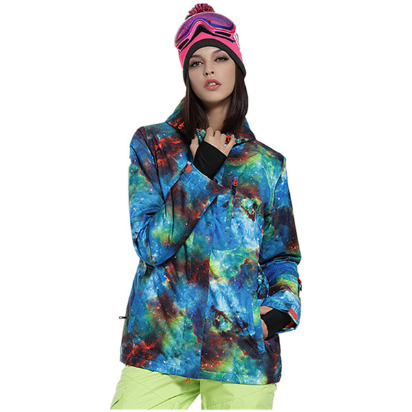 Free Shipping Top Quality Winter Women Skiing Jackets Snowboarding Colorful Warm Waterproof Windproof Breathable Ski Jacket Coat