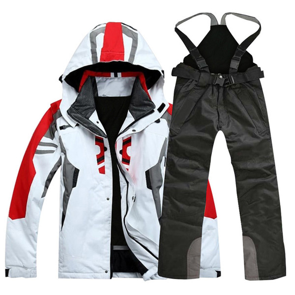 High quality outdoor sportswear Men ski jacket Ski pants ski suit windproof waterproof skiing clothing