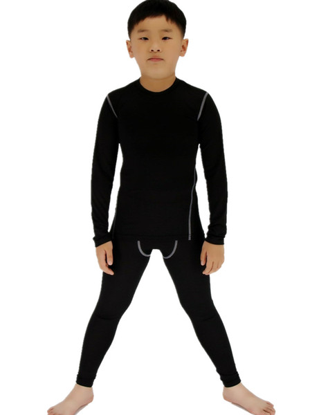 Boys & Girls Long Sleeve Compression Shirts and Pant 2 Pcs Set Long Underwear Set Skin Base Layer Tops Bottom Moisture Wicking