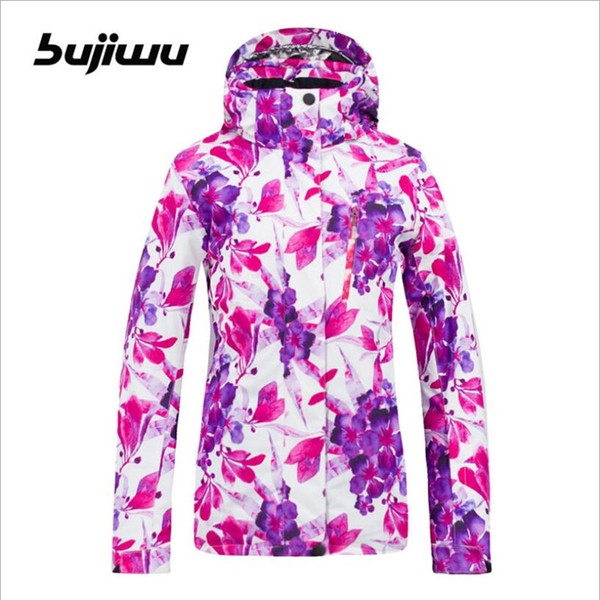 2019 Women Ski Jacket Snowboard Jacket Outdoor Sport Wear Skiing Clothing Windproof Waterproof Breathable Hooded Clothing Female