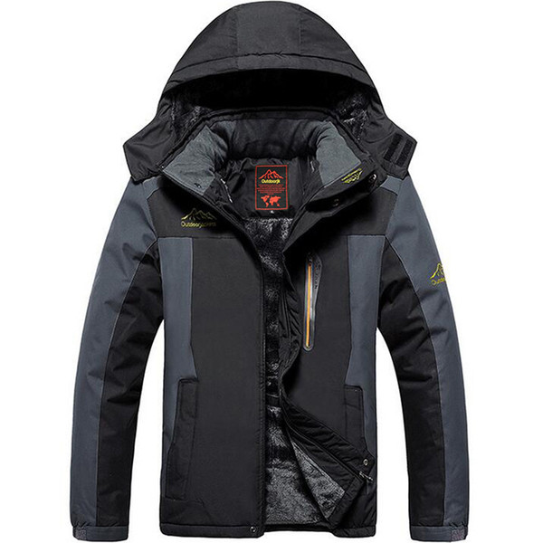 Winter Ski Jacket Men Waterproof Fleece Snow Jacket Thermal Coat For Outdoor Mountain Skiing Snowboard Plus Size L-9XL