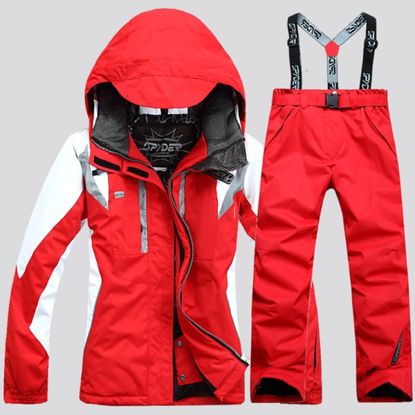 Winter Women Snow Suits Ski Suit Set Female Lovers Outdoor Waterproof Thermal Thickening Cold-proof Ski Suit Snowboard Coat