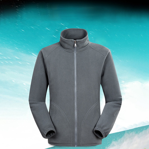 Men Ski Outdoor Sport Polar Fleece Jacket Winter Thermal Coats Full Zip Jacket Camping Hiking Overcoat