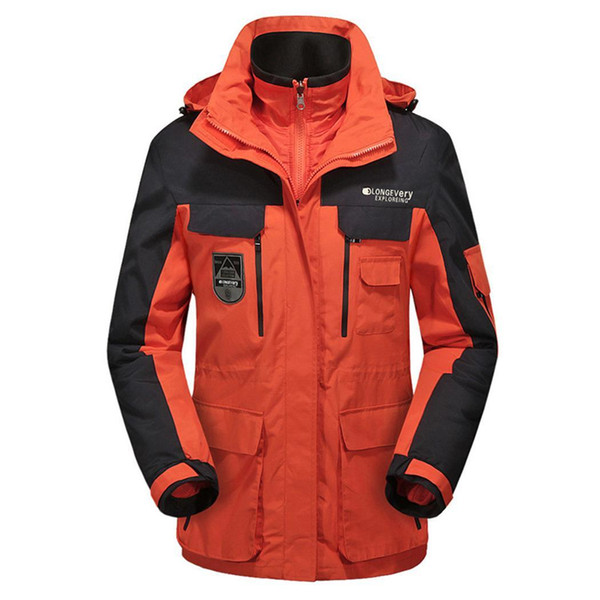 Skiing Jackets Women Men Winter Sportswear 2-in-1 Detachable Warm Snow Warm Waterproof Windproof Winter Outdoor Mountain Skiing