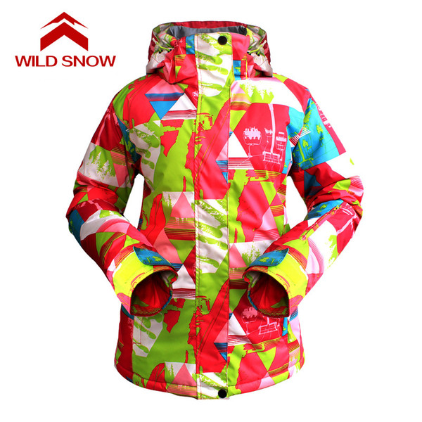 WILD SNOW Women ski Jacket Waterproof Skiing Jacket Hiking Thicken Clothes Brand New Snow Clothes Winter Thermal sportscoat