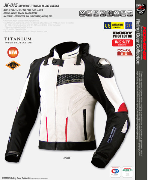 Wholesale-komine jk-015 Safety Clothing automobile race windproof jackets ride motorcycle jackets motorcycle off-raod clothing