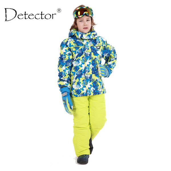 Detector Boys Ski Set Children's Snow Ski Suits Boys Girls Outdoor Waterproof Windproof Winter Warm Sport Clothes C18112301