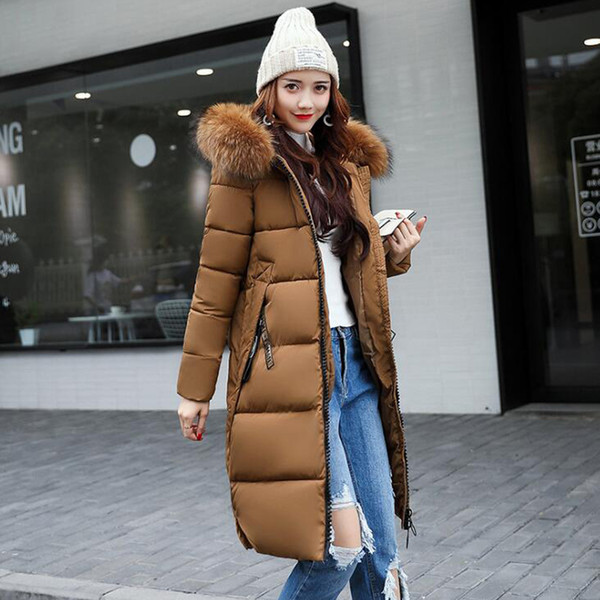 2018 Winter Female down coat with Large Collars hooded design Warm lock effect Fashion 2pcs