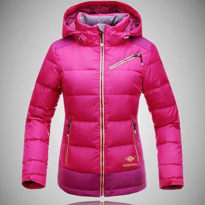 Wholesale-2016 New KEKEMAR Brand Women's White 90% Duck Down Hiking skiing Jacket for Women Waterproof Windproof For Mountain snowboard