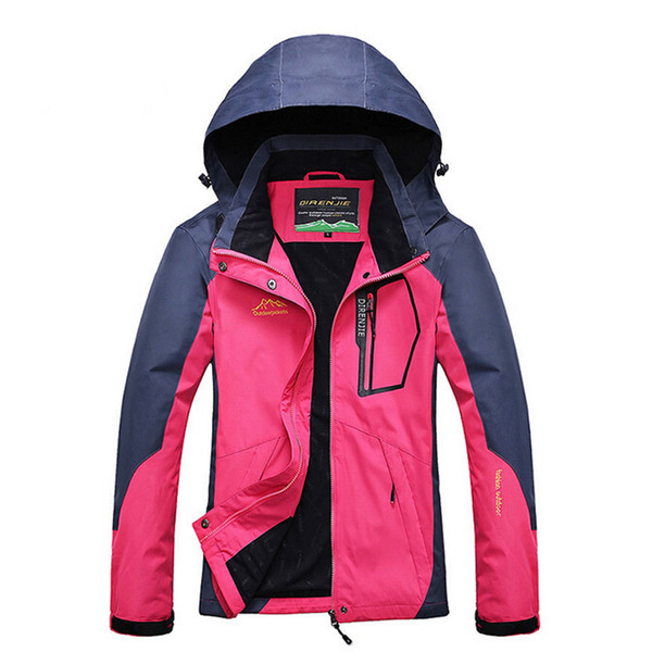 KPWDFJ Women Outdoor Climbing Trekking Jackets Spring Autumn Waterproof Hiking Windbreaker Camping Ski Thermal Sports Coats