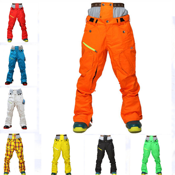 Winter 2018 Cotton Pants Thermal Ski Snowboard Pant Men Camping Hiking Mountain Sport Male Trousers Waterproof Snow Clothing Skiing Wear