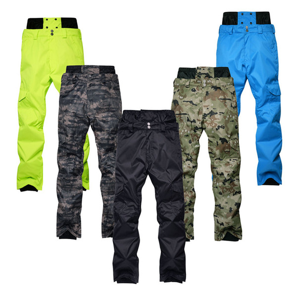 -40 Man snow pants professional Snowboarding pants Waterproof windproof Breathable winter outdoor Camouflage ski suit trousers