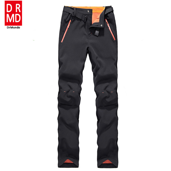 Wholesale- Winter women ski pants waterproof soft shell fleece pant thicken outdoor thermal fleece snowboard trousers skiing snow pants