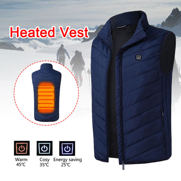 5-12v Down Cotton USB Body Warmer Electric Vest Heated Heated Pad 2018 Hot Compress Jacket Hot Winter Clothing