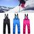 Women Men Ski Pants Sports Snowboard Suspenders Colorful Windproof Trousers Waterproof Winter Outdoor Warm