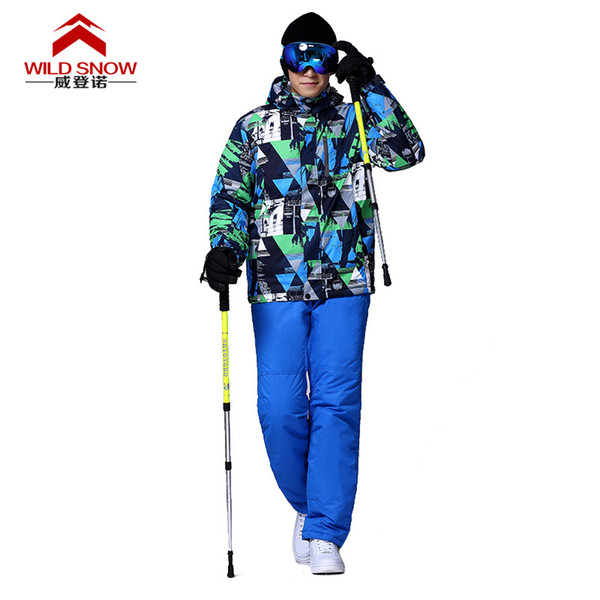 Ski Wear Snowproof And Waterproof Windproof Ski Jacket men Winter Snowboard suit WILD SNOW Brand 101