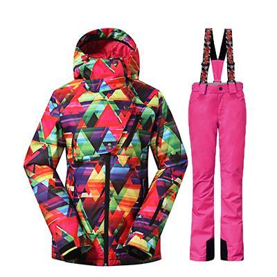 35 Degree Women Ski Suit Female Snowboarding Suits Waterproof 10K Super Warm Ski jacket + Pants Outdoor Sport