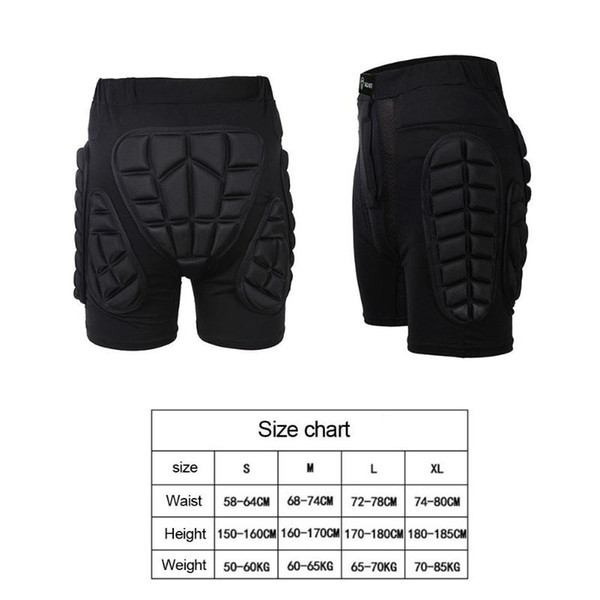 Sports Gear Short Protective Hip Butt Pad Ski Skate Skateboard Snowboard Protection Drop Resistance Roller Padded Shorts S-XL