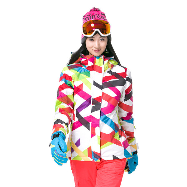 Gsou Snow Ski Jacket Women Outdoor Sport Wear Snowboard Sportswear Waterproof Windproof Breathable Ski Jackets