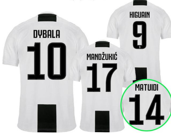 2018 2019 DYBALA soccer Jersey MANDZUKIC Home shirt 2018 HIGUAIN MANDZUKIC D. COSTA da calcio MARCHISIO KHEDIRA football shirt jerseys