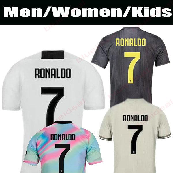 New 2019 RONALDO EA Sports Football Shirts JUVENTUS DYBALA Camisetas Futbol Camisas Maillot PJANIC MANDZUKIC Soccer Jersey Men Women Kids