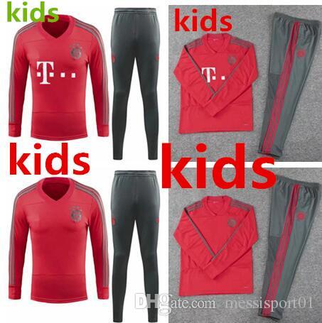 kids Bayern Munich tracksuit JAMES MULLER LEWANDOWSKI soccer tracksuits 2018/19 ROBBEN GOTZE BOATENG kids training suit