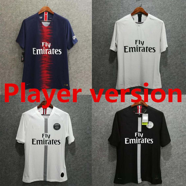 18/19 Player version PSG soccer jersey home away third TOP quality MBAPPE CAVANI authentic as worn by pros DI MARIA PASTORE vaporknit