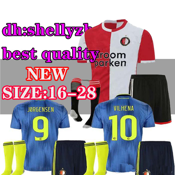 kids kit 19 20 Feyenoord kids jersey soccer jerseys home away 2019 2020 LARSSON V.PERSIE BERGHUIS VILHENA JORGENSEN JERSEY CHILD SHIRT BOYS