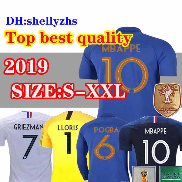 2 Stars GRIEZMANN MBAPPE POGBA soccer jerseys 2019 shirts MATUIDI KANTE Special Edition 1919 2019 Centenary Maillot Goalkeeper uniforms