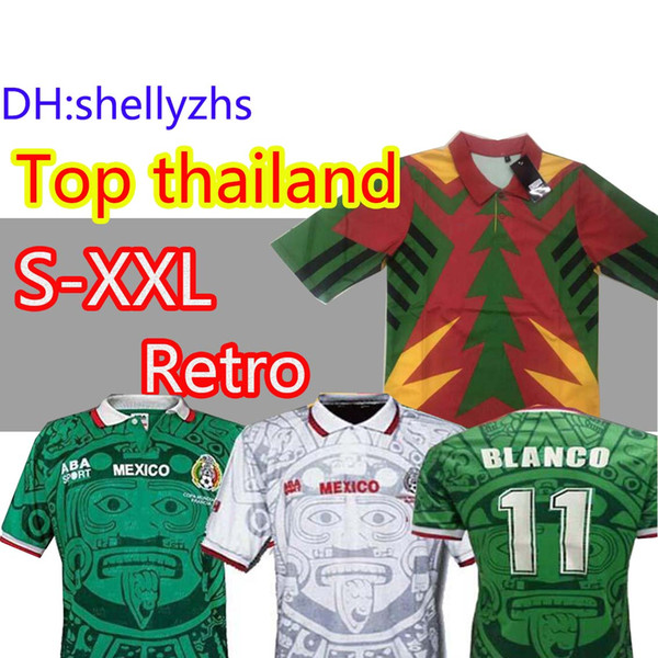 1998 MEXICO RETRO BLANCO Hernandez Blanco Campos soccer jerseys uniforms HOME goalkeeper 1994 Football Jerseys shirt camiseta futbol S-XXL