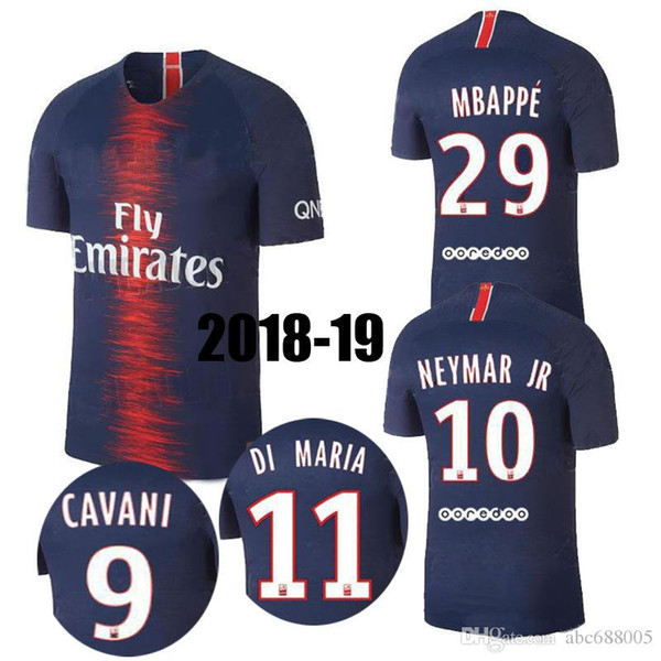 ROP THAI 18 19 neymar jr soccer jersey home 2018 2019 mbappe CAVANI PASTORE DRAXLER away football shirts survetement maillot de foot