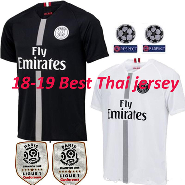 Best quality maillots Mbappe soccer jersey 2019 3rd jersey SAINT jersey 18 19 pSG Survetement GERMAIN football kit