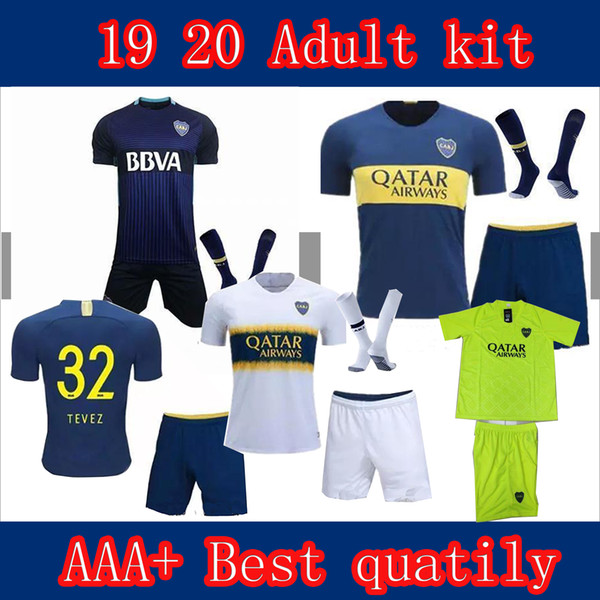 19-20 Boca Juniors Soccer Jersey Shorts 19/2020 GAGO OSVALDO CARLITOS PEREZ P Soccer Kits Boca Home Away Football Sets Mens Sports Uniforms