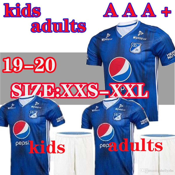 2019 2020 Millonarios Futbol Club Colombia Soccer Jerseys Football Shirt 19/20 Colombia Millonarios home men Soccer jerseys Football Shirts