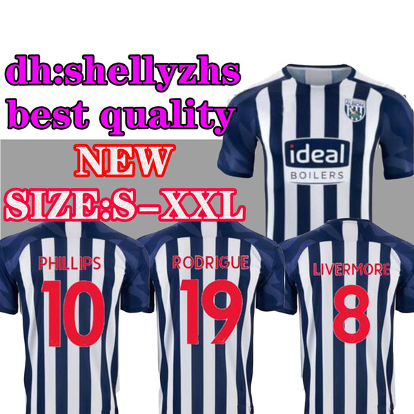 size:S-XXL 2019 West Bromwich soccer jerseys Albion 2019 2020 home 16 Gayle Rodriguez Phillips Livermore camisetas football shirts